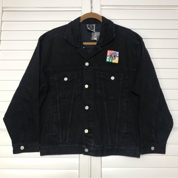 Vintage Jackets & Blazers - All Star Cafe Vintage 1995 Denim Trucker Embroidered Jean Jacket Small Unisex